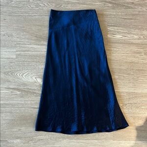 Babaton Blue Maxi Slip Skirt for Night Out